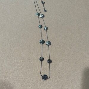 Silver Multi-Strand Beaded Necklace